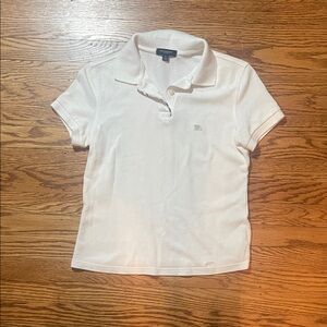 Burberry Cream Women’s Polo with Subtle Logo